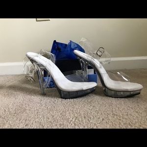 Clear  pageant shoes